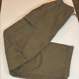 PacSun Men's Olive Cargo Pants with Elastic Waist